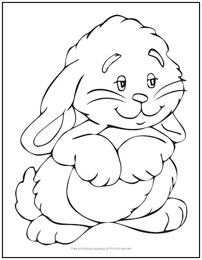 Bunny Rabbit Coloring Page