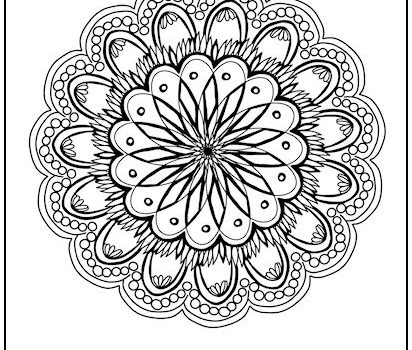 Chrysanthemum Mandala Coloring Page