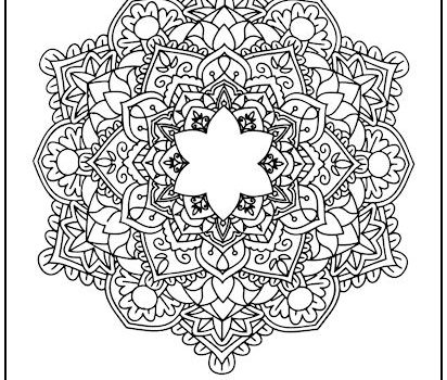 Crowning Glory Mandala Coloring Page