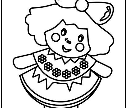 Girl Doll Coloring Page