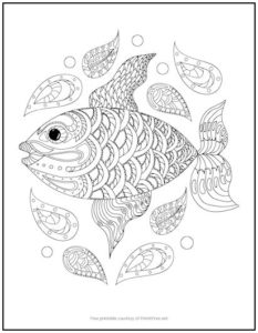 Fish in the Sea Coloring Page | Print it Free