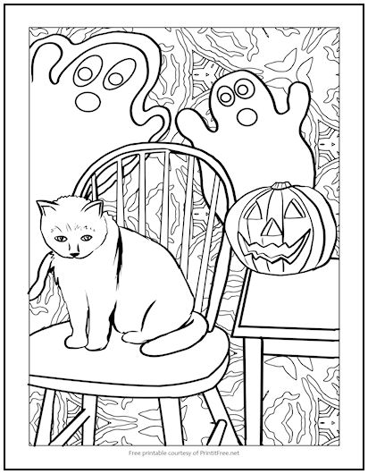 Halloween Coloring Page | Print it Free