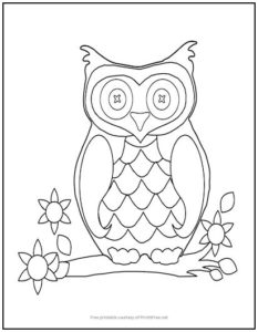 Owl Coloring Page | Print it Free