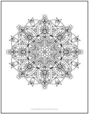 Floral Abstract Mandala Coloring Page | Print it Free