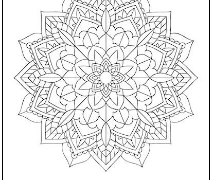 Flower Mandala Coloring Page