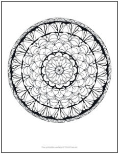 Layers of Petals Mandala Coloring Page | Print it Free