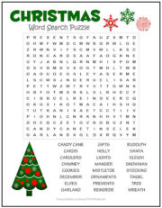 Christmas Word Search Puzzle | Print it Free