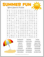 Summer Fun Word Search Puzzle | Print it Free