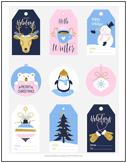 Whimsical Christmas Gift Tags