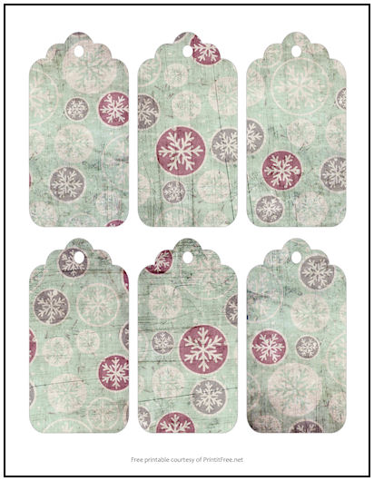 Christmas Snowflakes Gift Tags