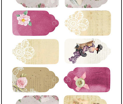 Victorian Pinks Gift Tags