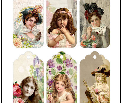 Victorian Ladies Gift Tags