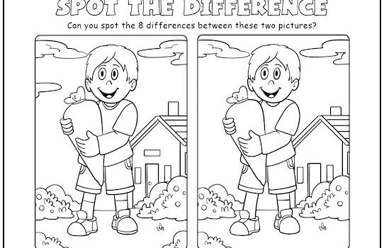 Gardening Boy Spot the Difference Picture Puzzle