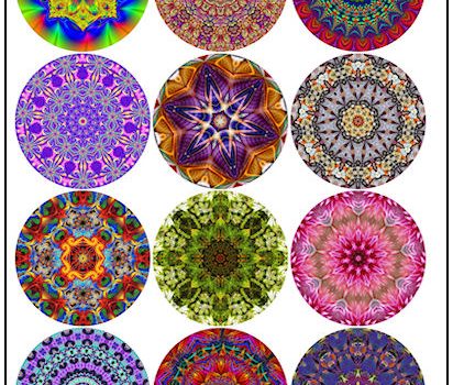 Kaleidoscope 2-1/4″ Fridge Magnet Designs