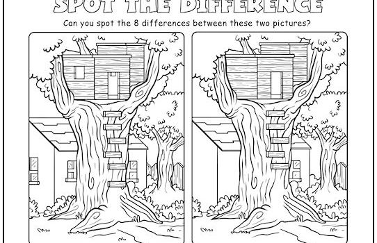 Treehouse Spot the Difference Picture Puzzle