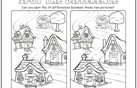 Village Spot the Difference Picture Puzzle