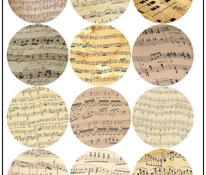 Sheet Music 2-1/4″ Fridge Magnet Designs