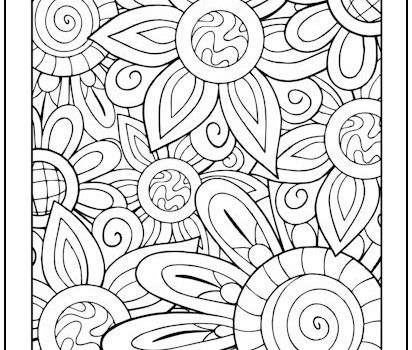 Floral Layers Coloring Page