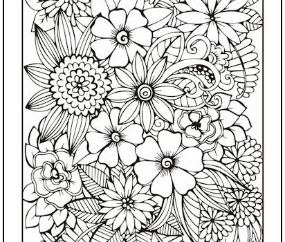 Flower Medley Coloring Page