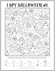 I Spy Halloween #1 Picture Activity | Print it Free