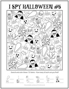 I Spy Halloween #5 Picture Activity | Print it Free