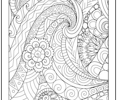 Colorful Tsunami Coloring Page