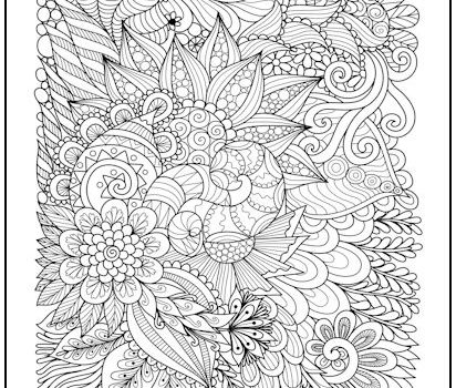 Underwater Floral Coloring Page