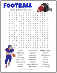 Football Word Search Puzzle | Print it Free