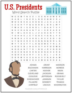 US Presidents Word Search Puzzle | Print it Free