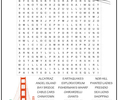 San Francisco Word Search Puzzle