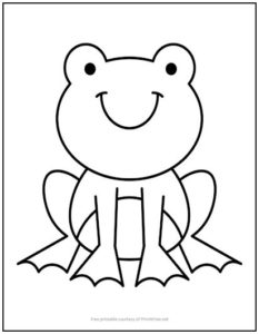 Smiling Frog Coloring Page | Print it Free