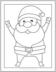 Happy Santa Claus Christmas Coloring Page | Print it Free