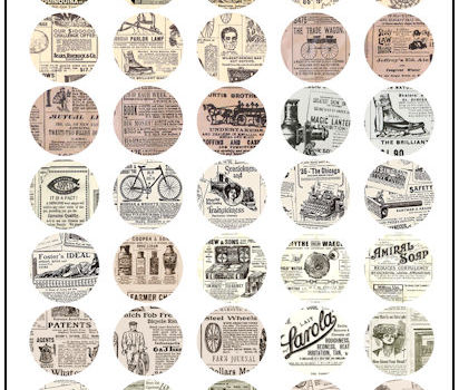 Old Newspaper Ads 1″ Fridge Magnet Designs