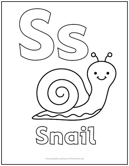 Letter S Coloring Page