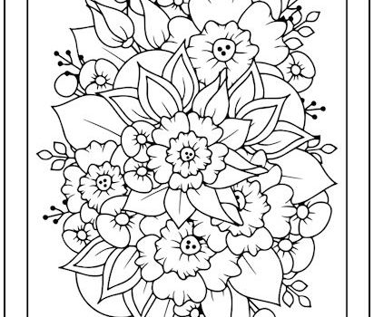 Beautiful Flower Corsage Coloring Page