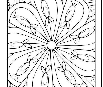 Kaleidoscope Flower Coloring Page