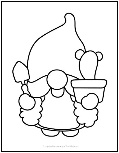 gnome coloring pages