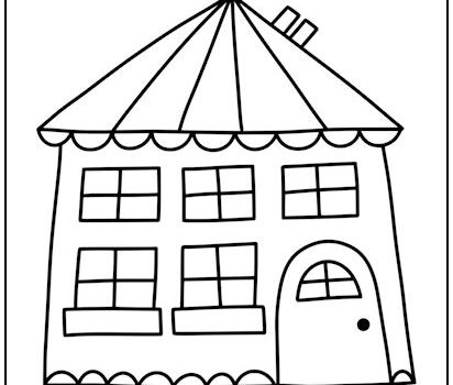 Circus House Coloring Page