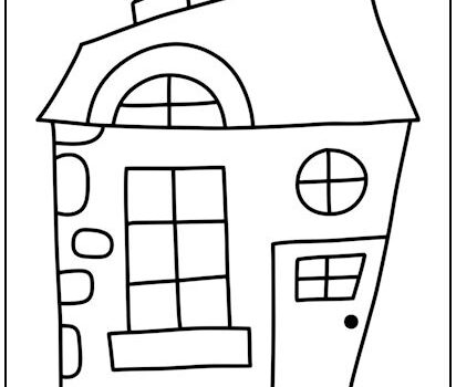 Crooked House Coloring Page