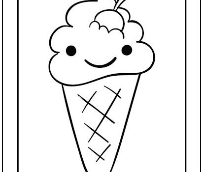 Ice Cream Cone Coloring Page