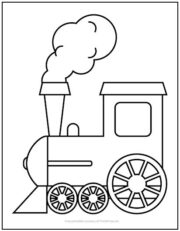 Train Locomotive Coloring Page | Print it Free