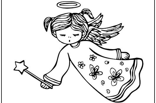 Young Angel Coloring Page