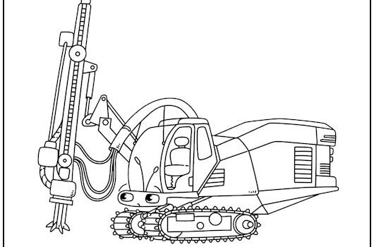 Drill Truck Coloring Page