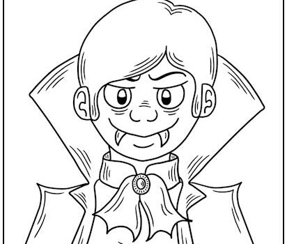 Young Vampire Coloring Page