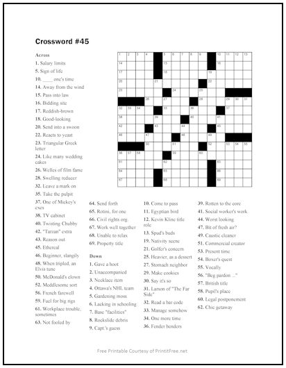 Crossword Puzzle #45