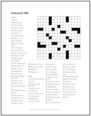 Crossword Puzzle #58 Print it Free