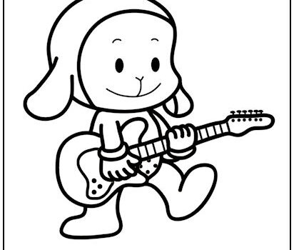 Leroy Playing Guitar Coloring Page