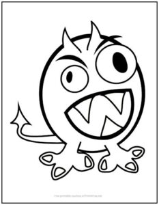 Mini Monster Coloring Page | Print it Free