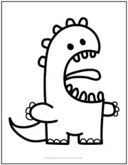 Picasso Dinosaur Coloring Page | Print it Free