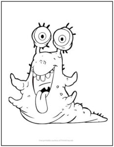 Slug Monster Coloring Page | Print it Free